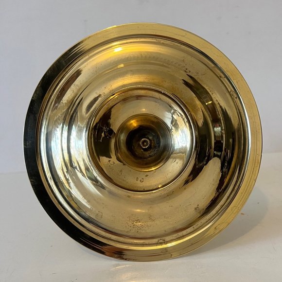 Vintage MCM Heavy Solid Brass Candelabra -m3 Candleholders and drip Tray - Picture 9 of 15